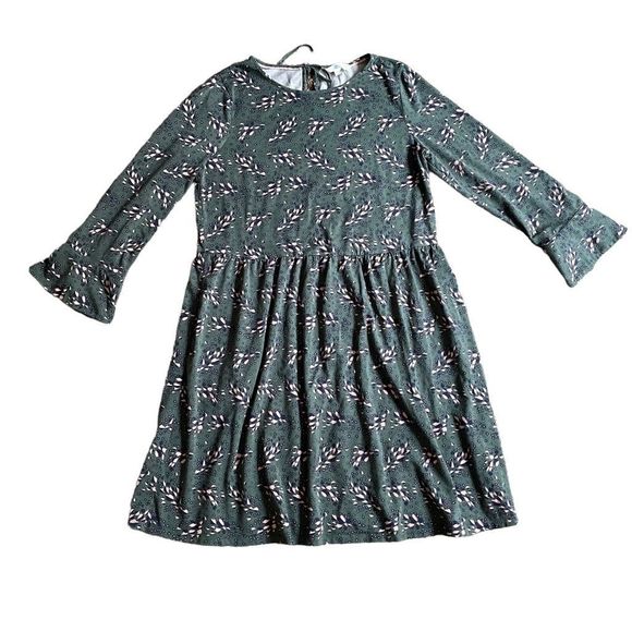 Boden Dresses & Skirts - Boden Women's Posie Dress 12R Green Pink Navy Long Sleeve Knee Length Keyhole Be